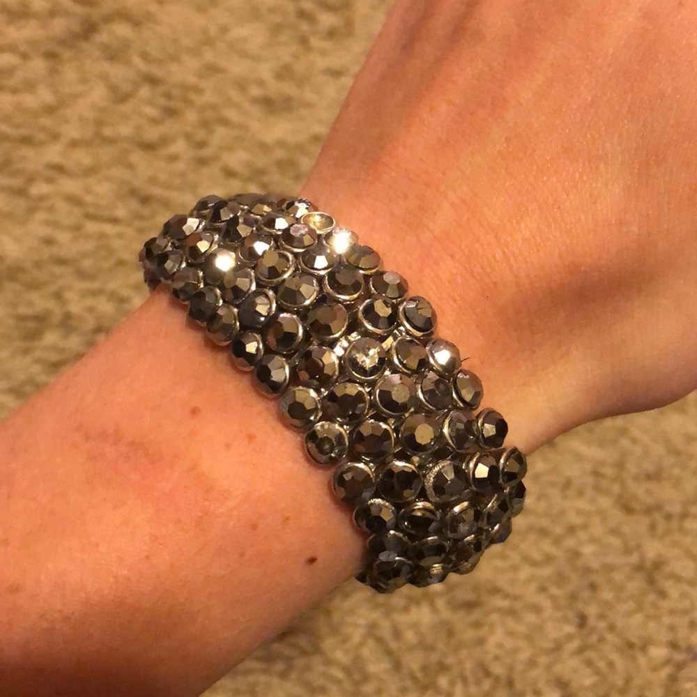 Metallic Stretchy Beaded Bracelet